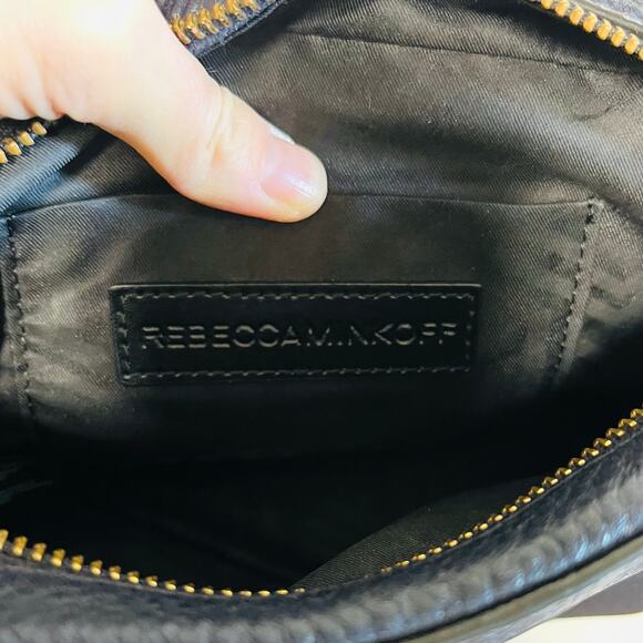 Rebecca Minkoff Mab Camera Bag Navy Blue Leather Crossbody Silver Hardware EUC - Picture 7 of 8